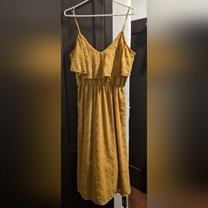 Marigold Embroidered Midi Dress - Size M